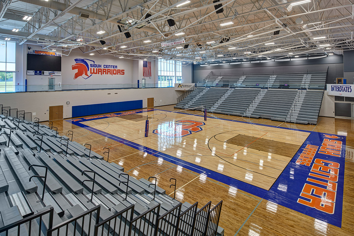 Sioux Center High School | New High School | Gym | Gymansium | Engineering Design Associates